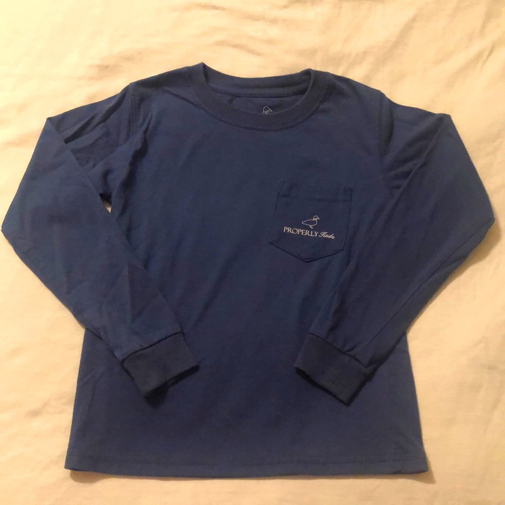 Little Boys Properly Tied long sleeve shirt - Size 4 - Blue